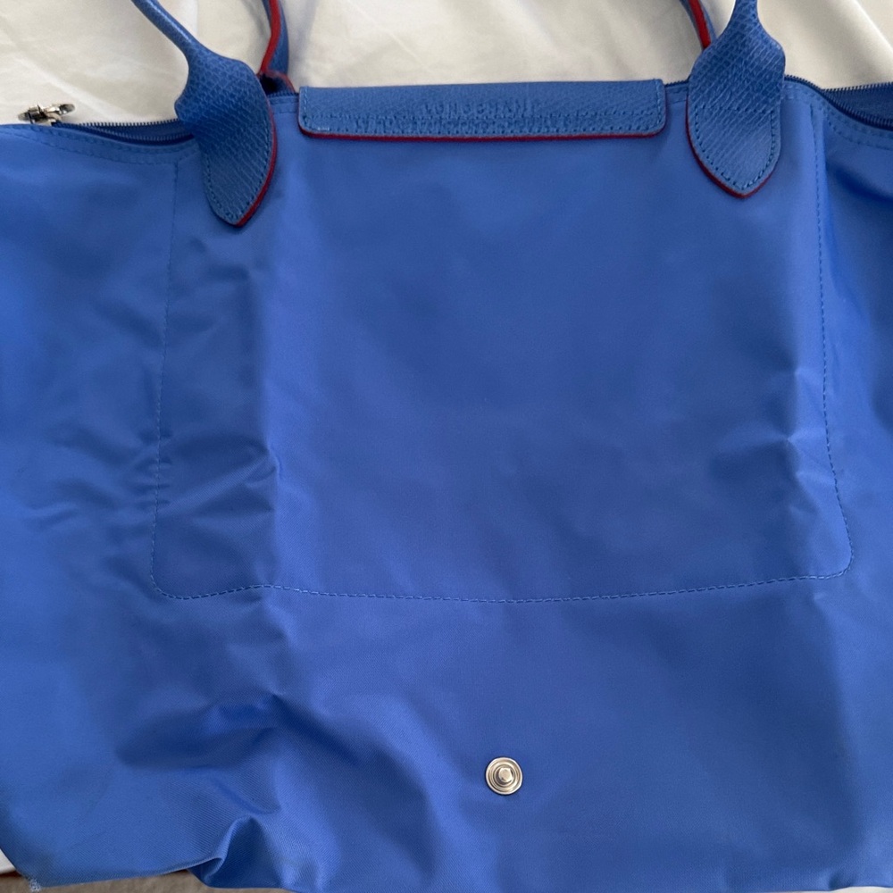 Longchamp Blue Tote with Red Trim - Picture 5 of 7